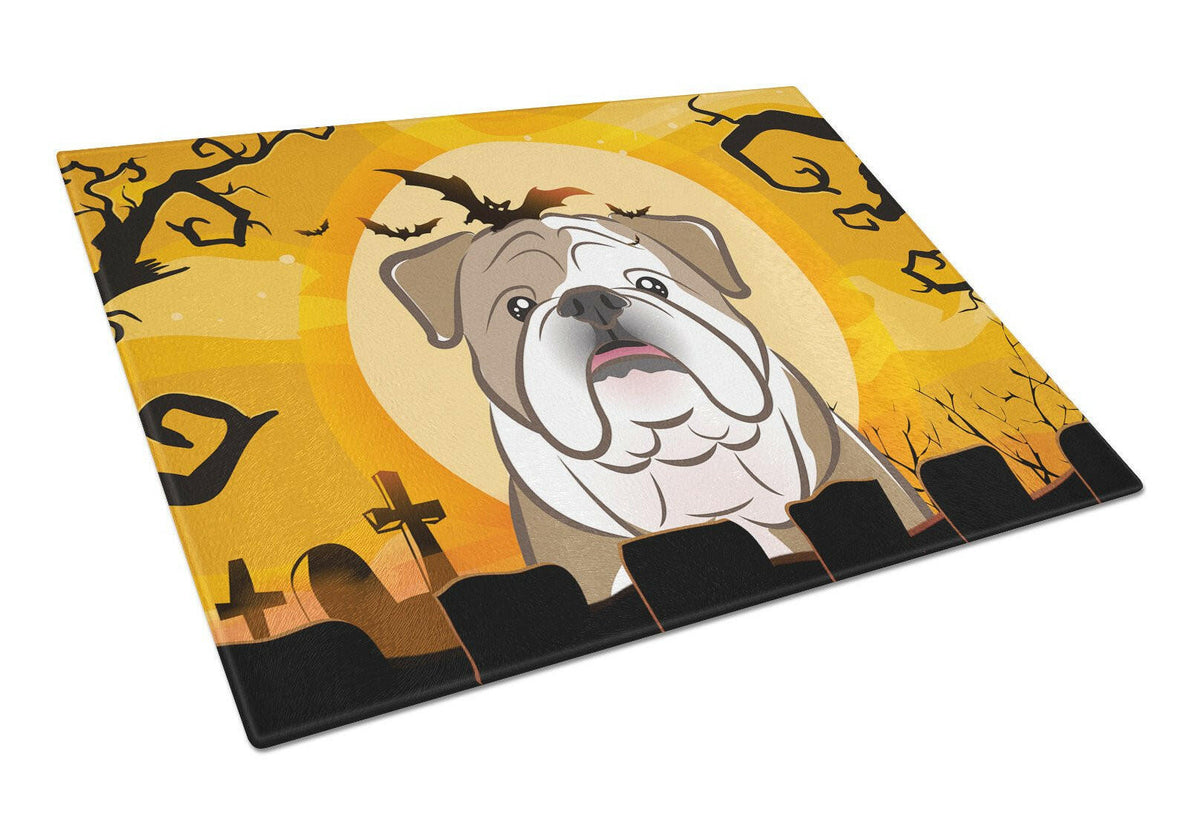 Halloween English Bulldog  Glass Cutting Board Large BB1777LCB by Caroline&#39;s Treasures