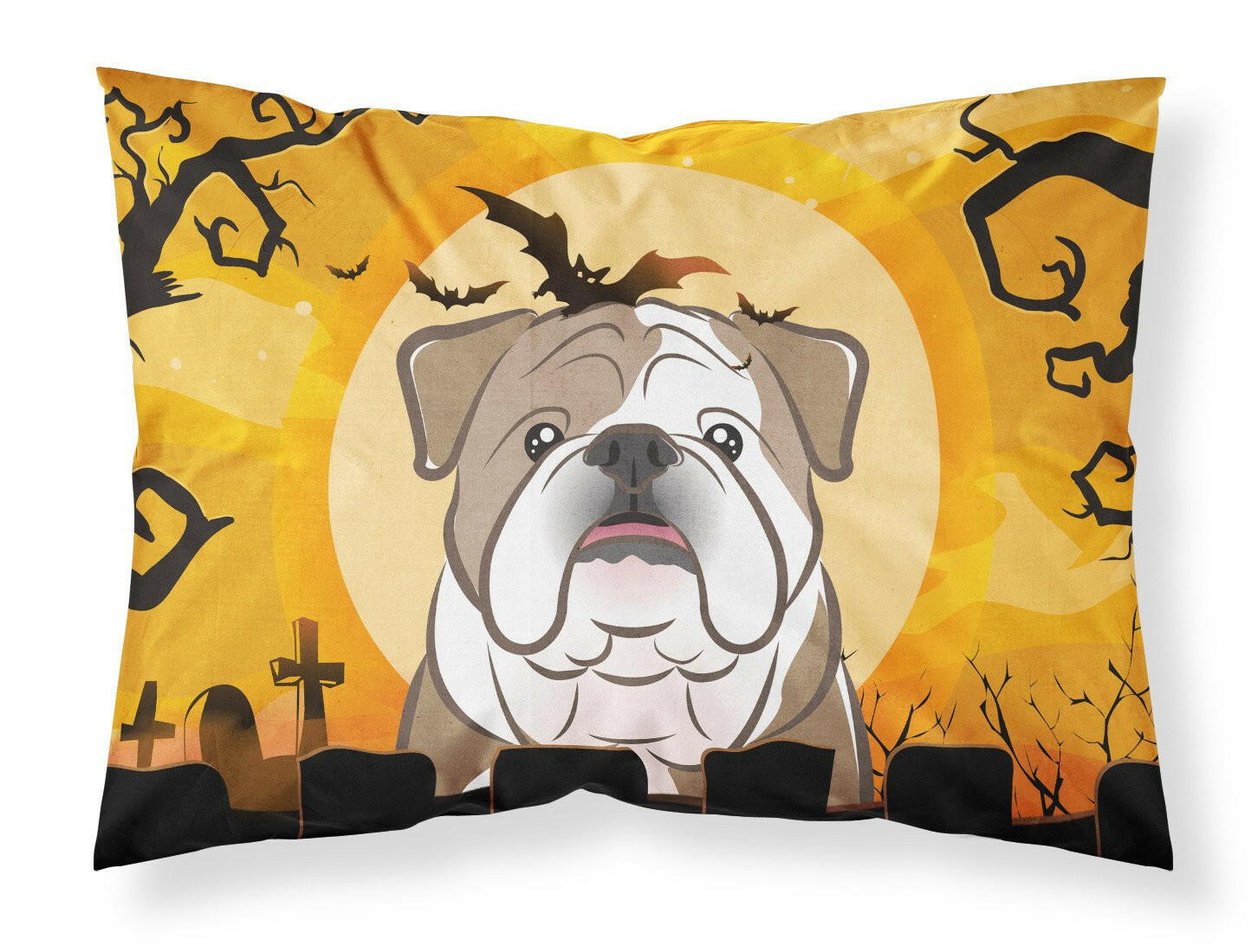 Halloween English Bulldog  Fabric Standard Pillowcase BB1777PILLOWCASE by Caroline's Treasures