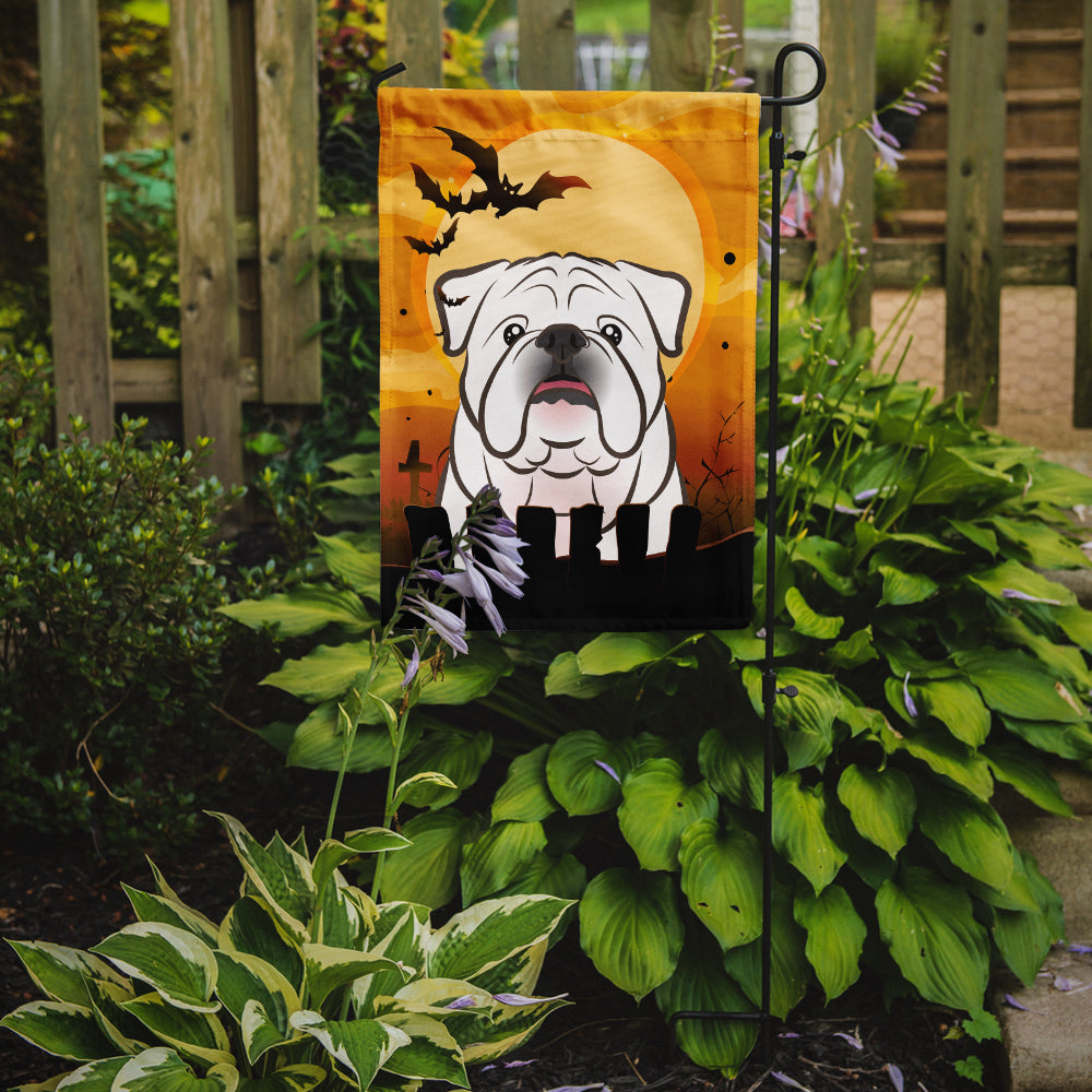 Halloween White English Bulldog  Flag Garden Size BB1778GF