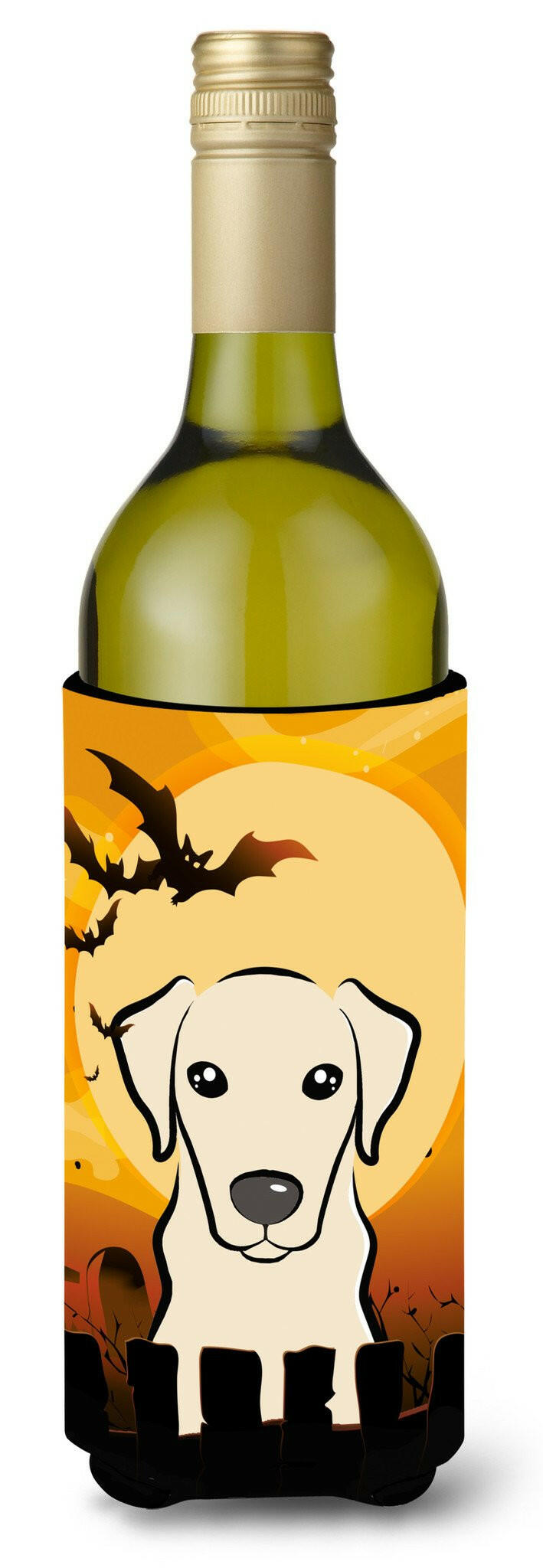 Halloween Yellow Labrador Wine Bottle Beverage Insulator Hugger BB1780LITERK by Caroline&#39;s Treasures