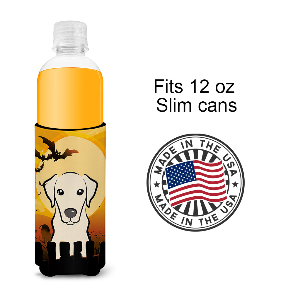 Halloween Yellow Labrador Ultra Beverage Insulators for slim cans BB1780MUK  the-store.com.