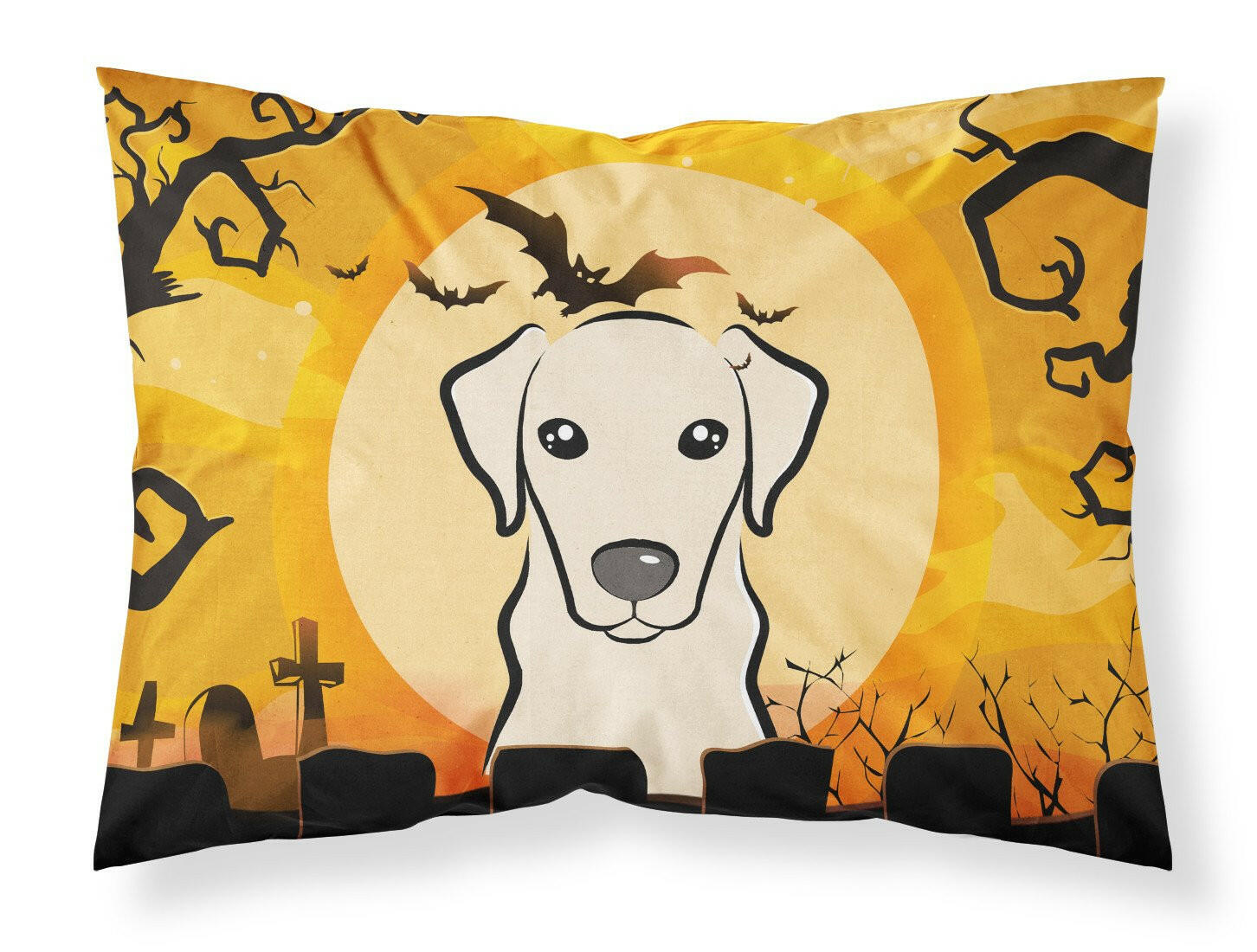 Halloween Yellow Labrador Fabric Standard Pillowcase BB1780PILLOWCASE by Caroline's Treasures