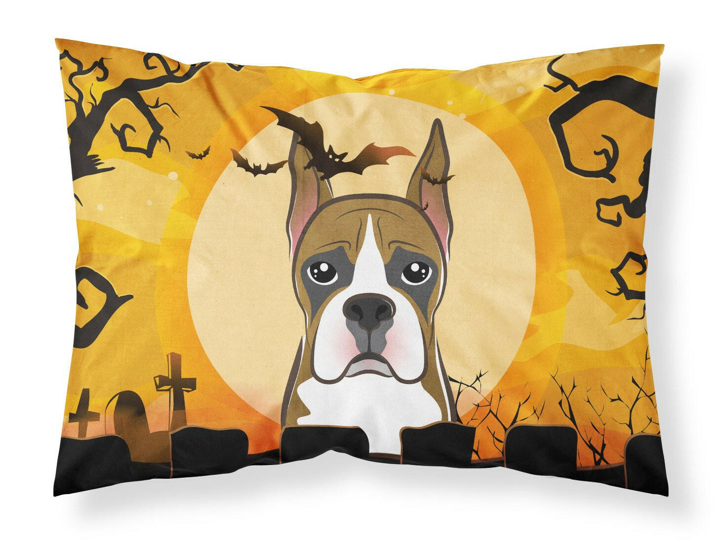 Halloween Boxer Fabric Standard Pillowcase BB1781PILLOWCASE by Caroline's Treasures