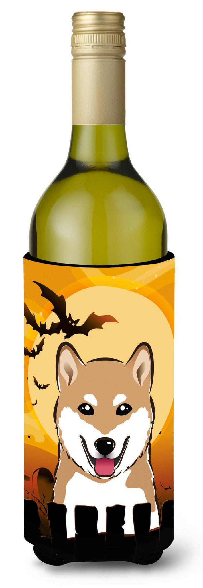 Halloween Shiba Inu Wine Bottle Beverage Insulator Hugger BB1783LITERK by Caroline&#39;s Treasures