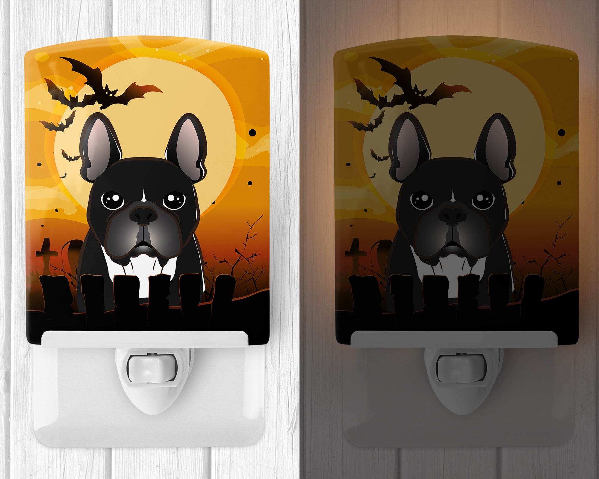Halloween French Bulldog Ceramic Night Light BB1785CNL - the-store.com