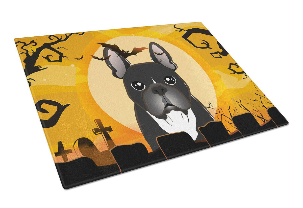Halloween French Bulldog Glass Cutting Board Large BB1785LCB by Caroline&#39;s Treasures
