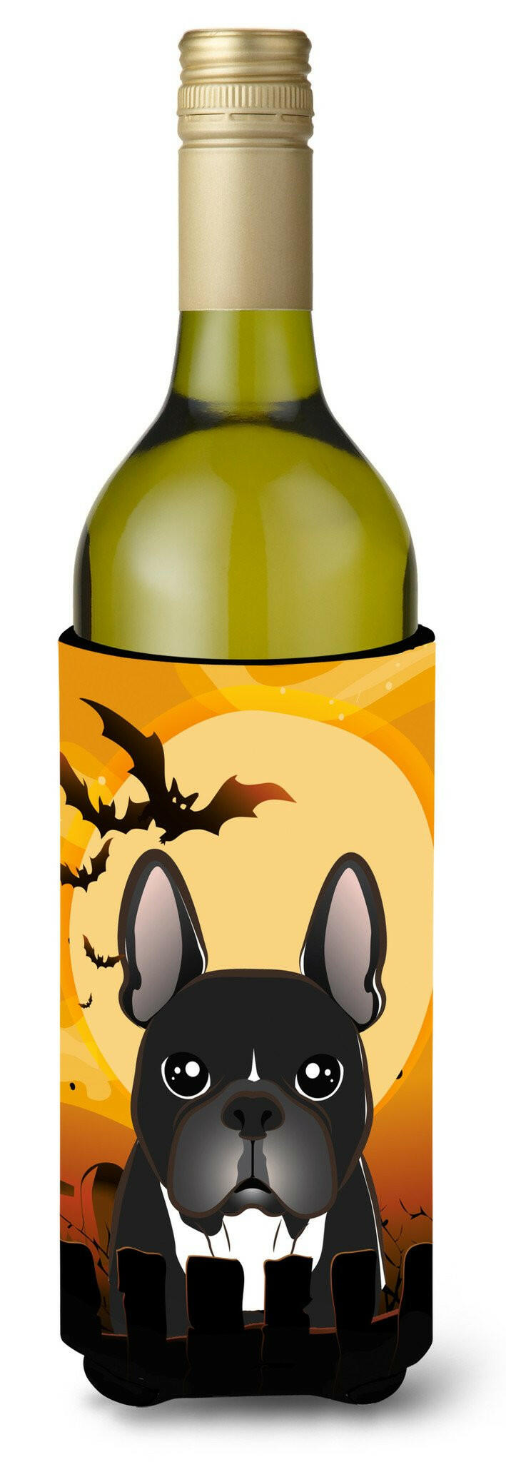 Halloween French Bulldog Wine Bottle Beverage Insulator Hugger BB1785LITERK by Caroline&#39;s Treasures