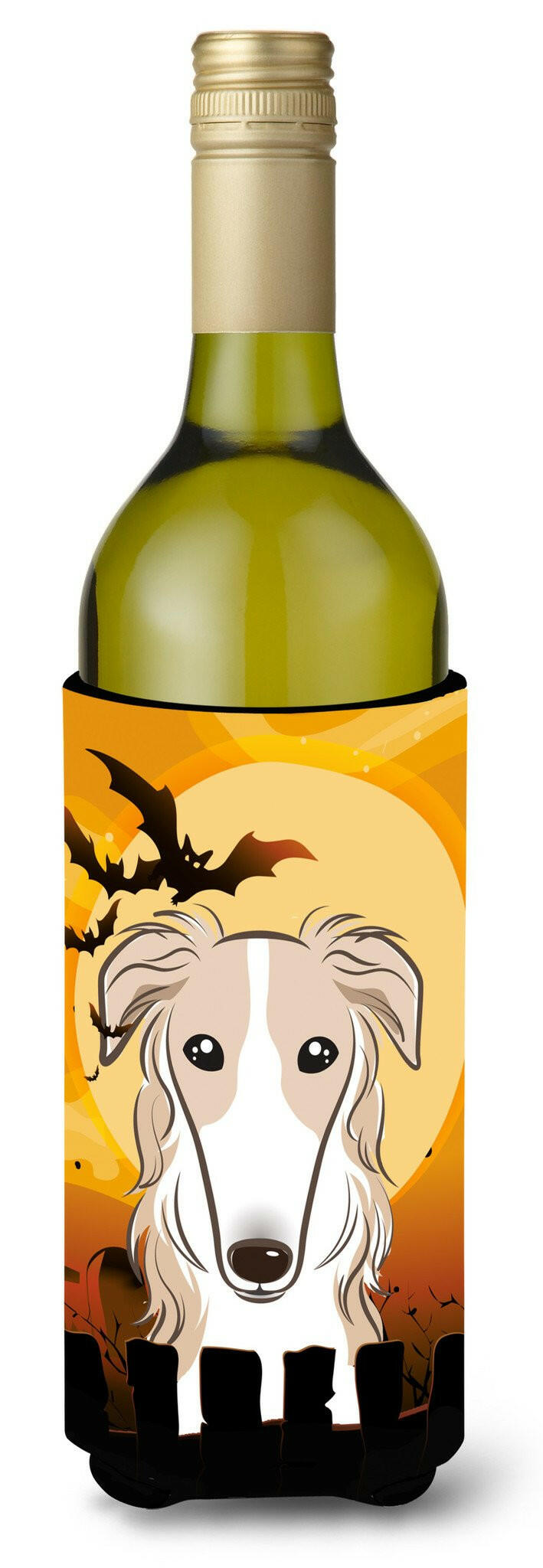 Halloween Borzoi Wine Bottle Beverage Insulator Hugger BB1786LITERK by Caroline&#39;s Treasures