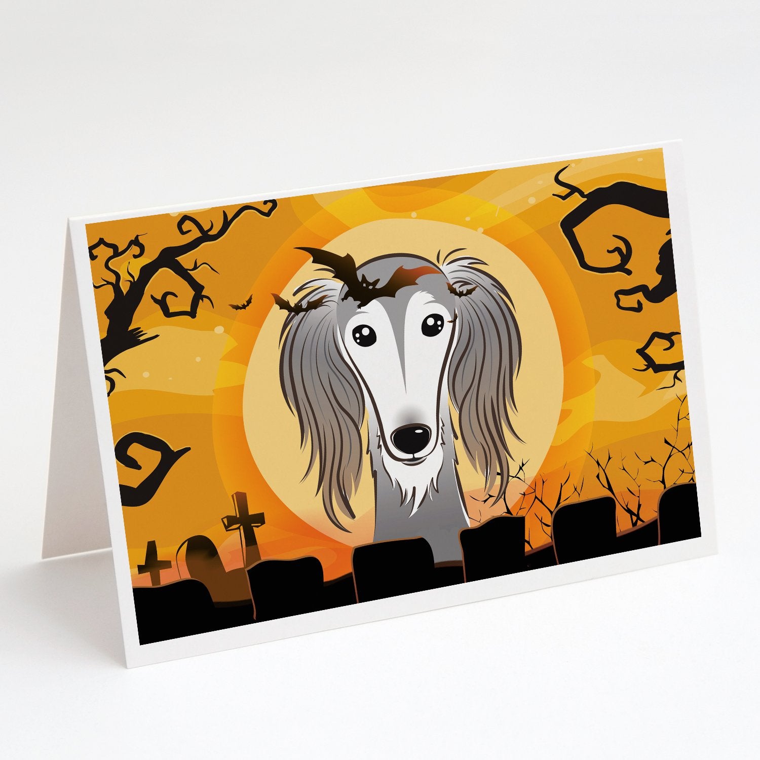 Buy this Halloween Saluki Greeting Cards and Envelopes Pack of 8