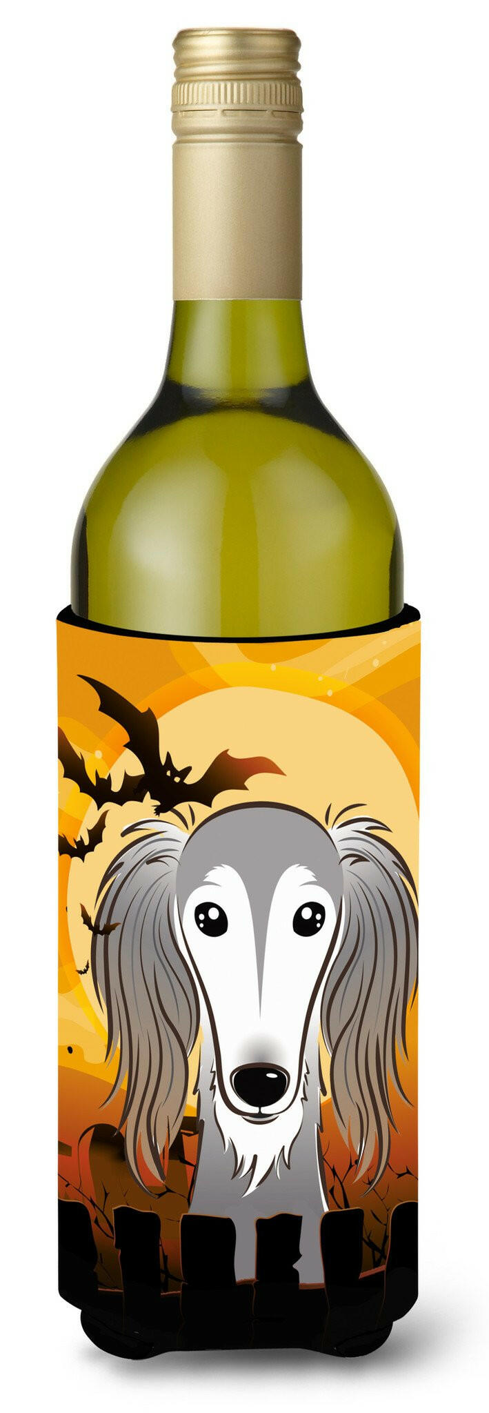 Halloween Saluki Wine Bottle Beverage Insulator Hugger BB1787LITERK by Caroline&#39;s Treasures