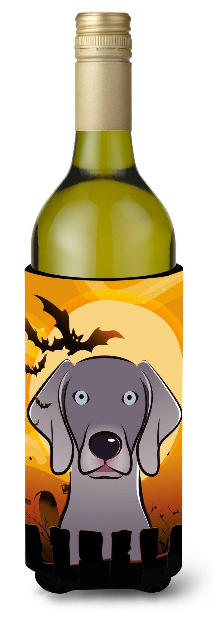 Halloween Weimaraner Wine Bottle Beverage Insulator Hugger BB1789LITERK by Caroline&#39;s Treasures