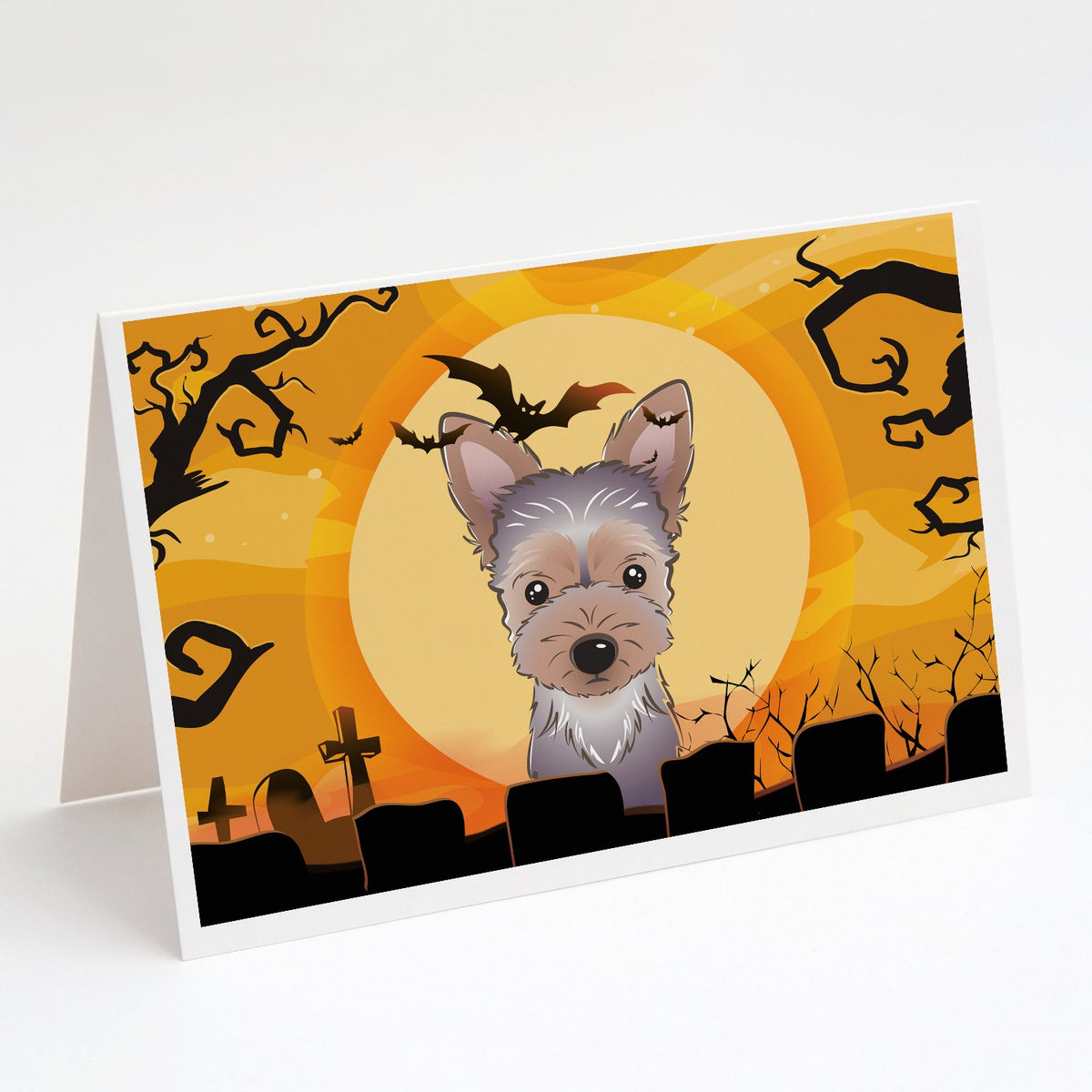 Buy this Halloween Yorkie Puppy Greeting Cards and Envelopes Pack of 8