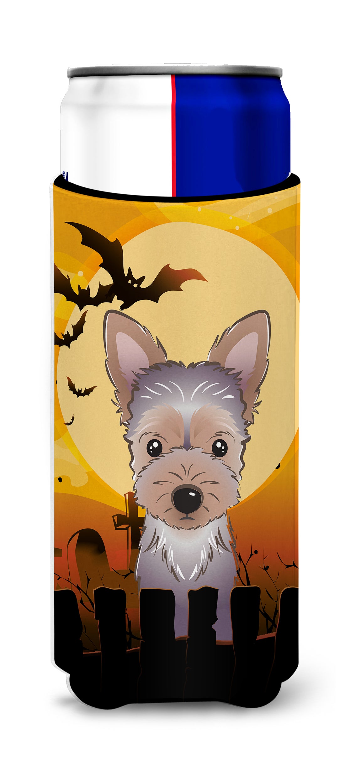 Halloween Yorkie Puppy Ultra Beverage Insulators for slim cans BB1790MUK  the-store.com.