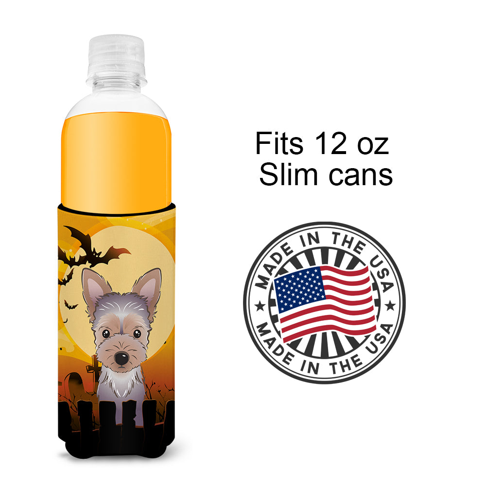 Halloween Yorkie Puppy Ultra Beverage Insulators for slim cans BB1790MUK  the-store.com.
