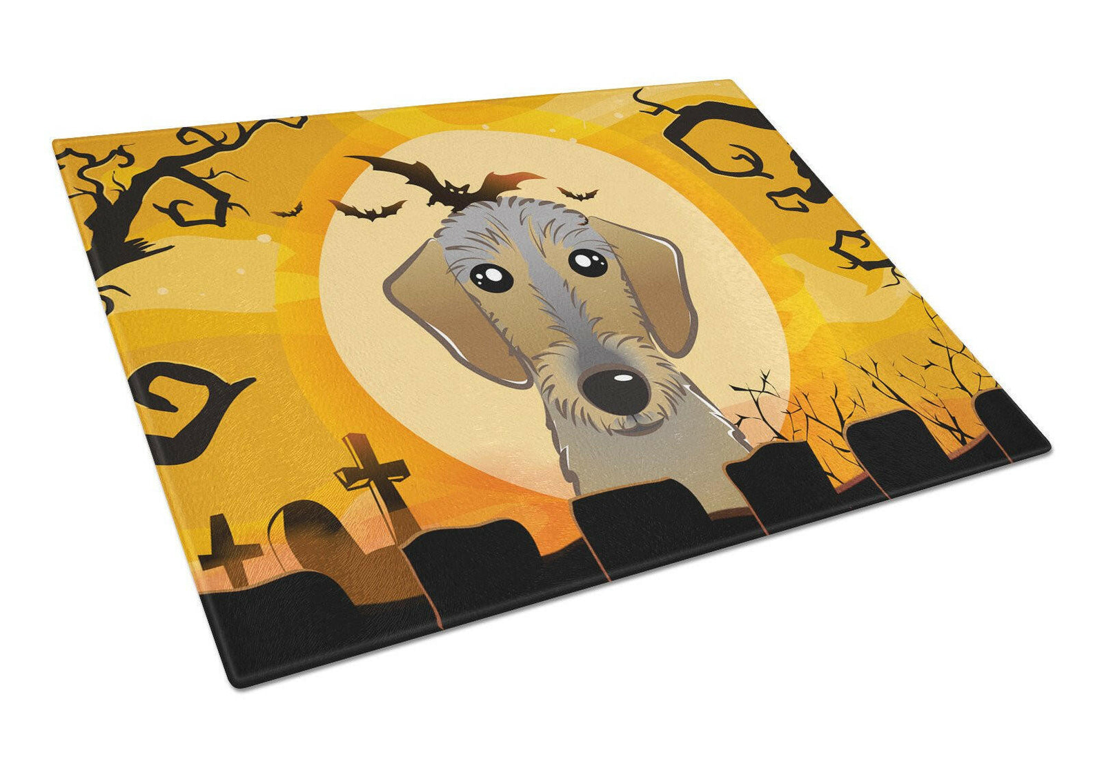 Halloween Wirehaired Dachshund Glass Cutting Board Large BB1791LCB by Caroline's Treasures