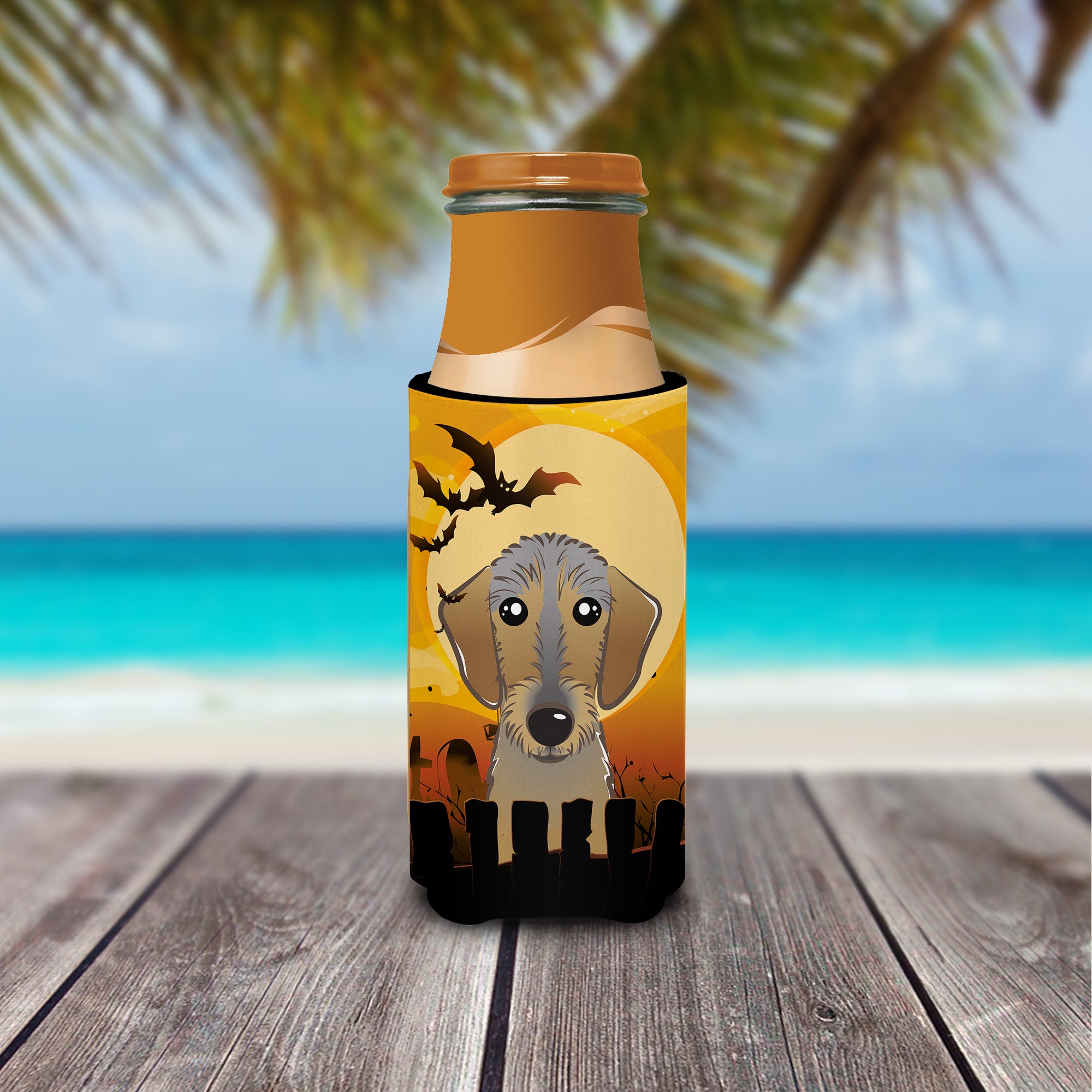 Halloween Wirehaired Dachshund Ultra Beverage Insulators for slim cans BB1791MUK  the-store.com.
