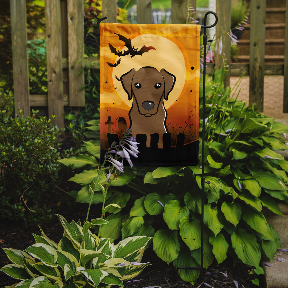 Halloween Chocolate Labrador Flag Garden Size BB1792GF.