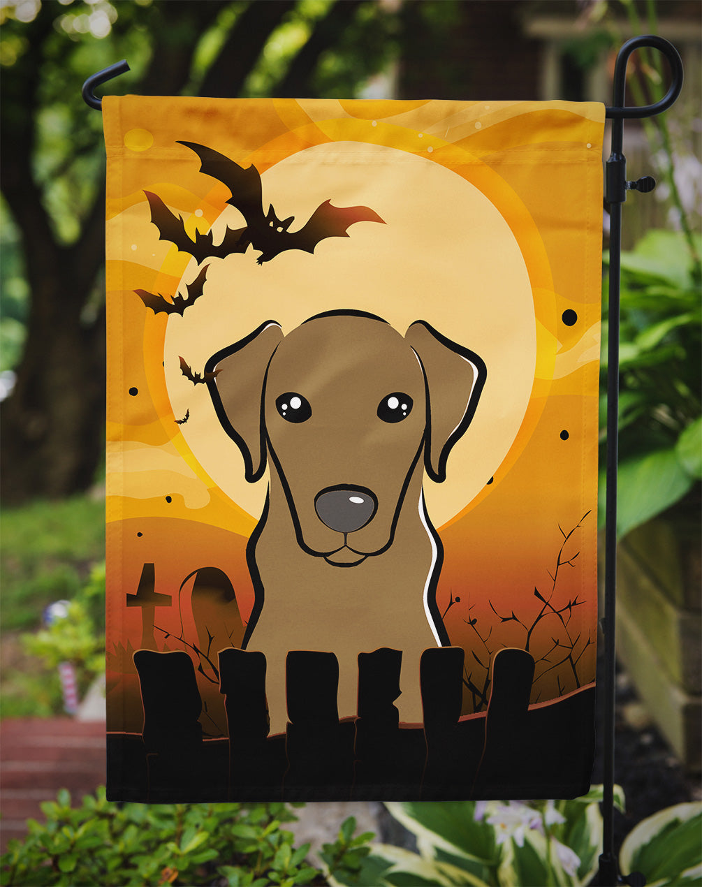 Halloween Chocolate Labrador Flag Garden Size BB1792GF