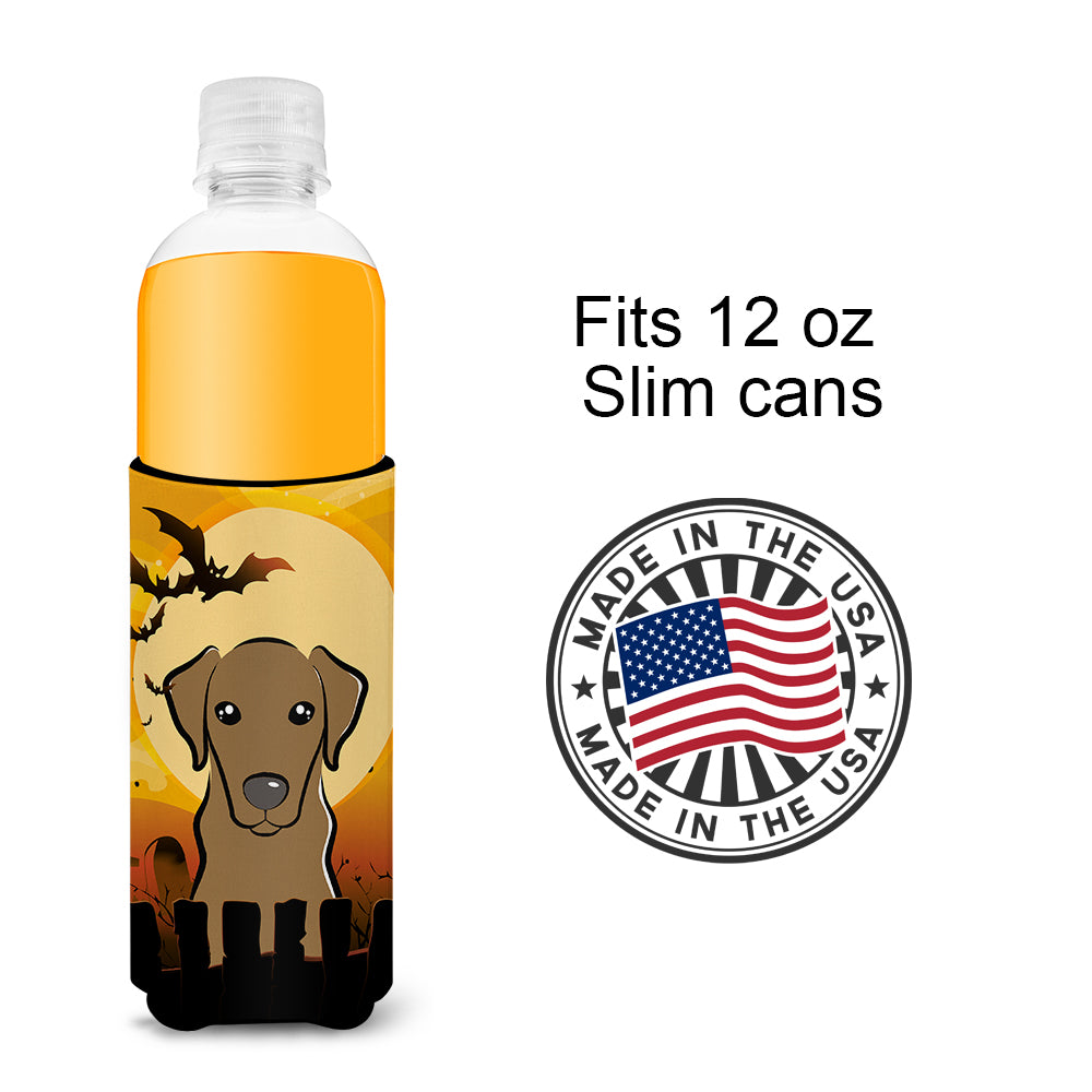 Halloween Chocolate Labrador Ultra Beverage Isolateurs pour canettes minces BB1792MUK