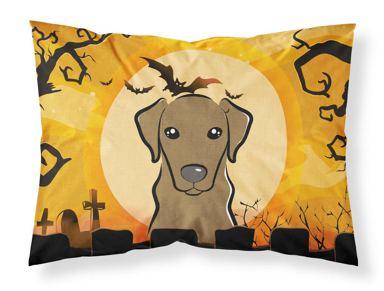 Halloween Chocolate Labrador Fabric Standard Pillowcase BB1792PILLOWCASE by Caroline's Treasures