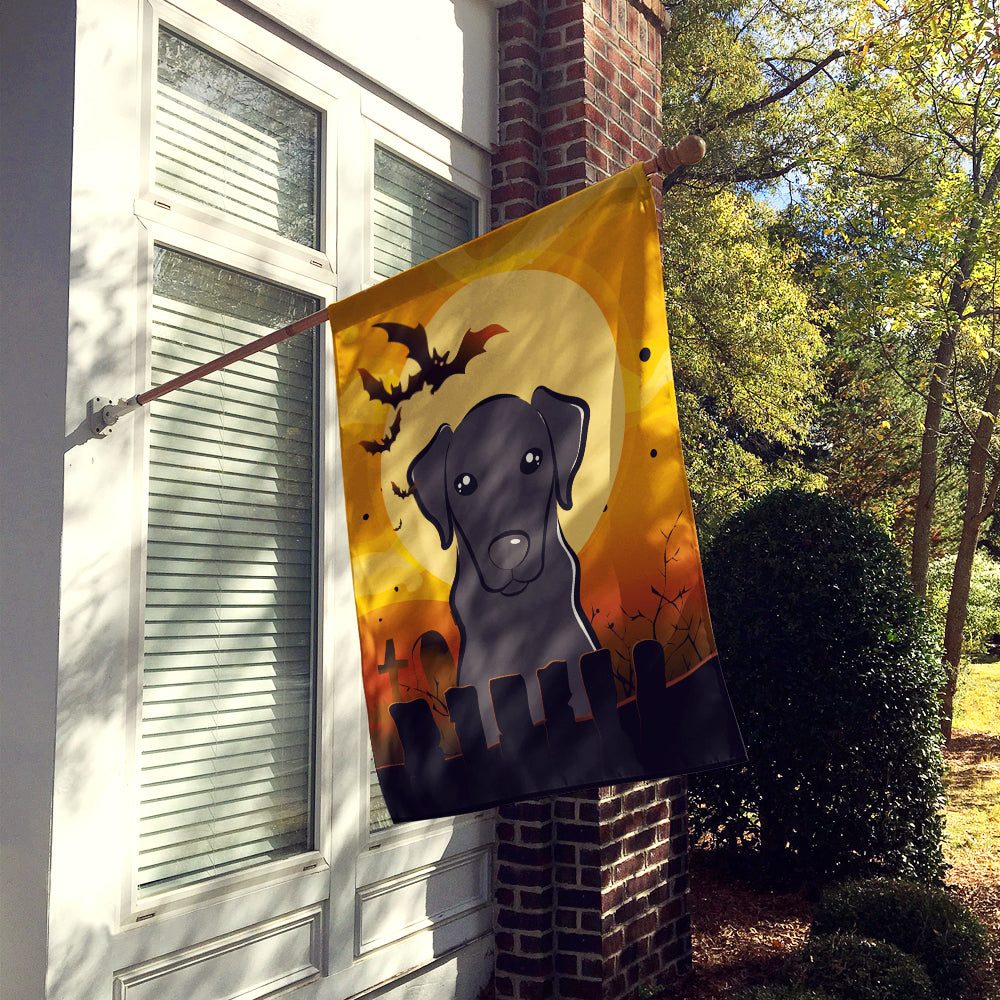 Halloween Black Labrador Flag Canvas House Size BB1793CHF  the-store.com.