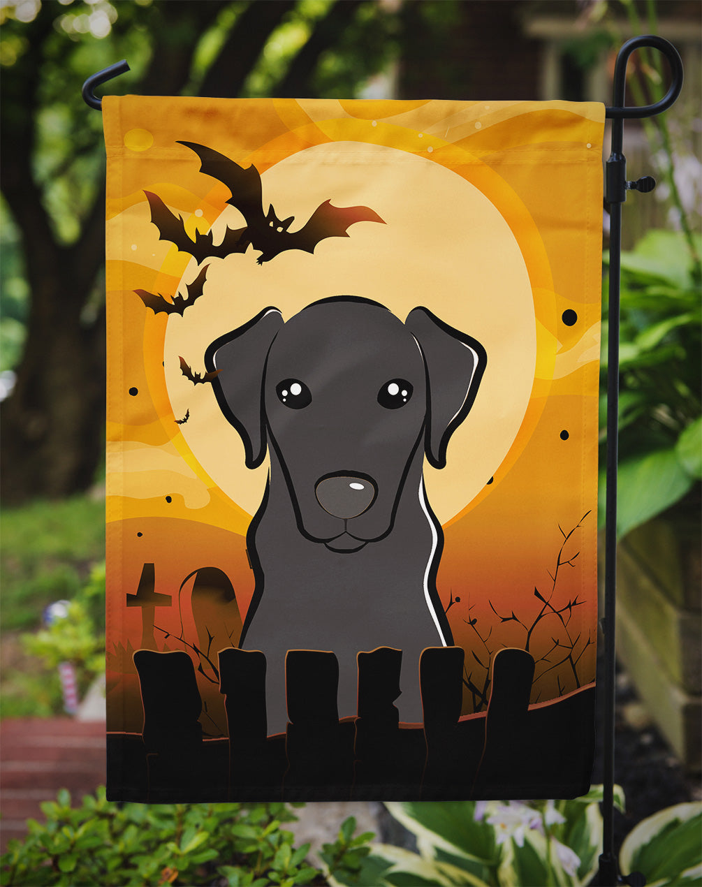 Halloween Black Labrador Flag Garden Size BB1793GF.