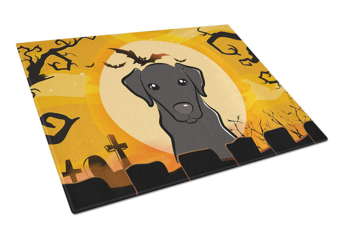 Halloween Black Labrador Glass Cutting Board Large BB1793LCB by Caroline&#39;s Treasures