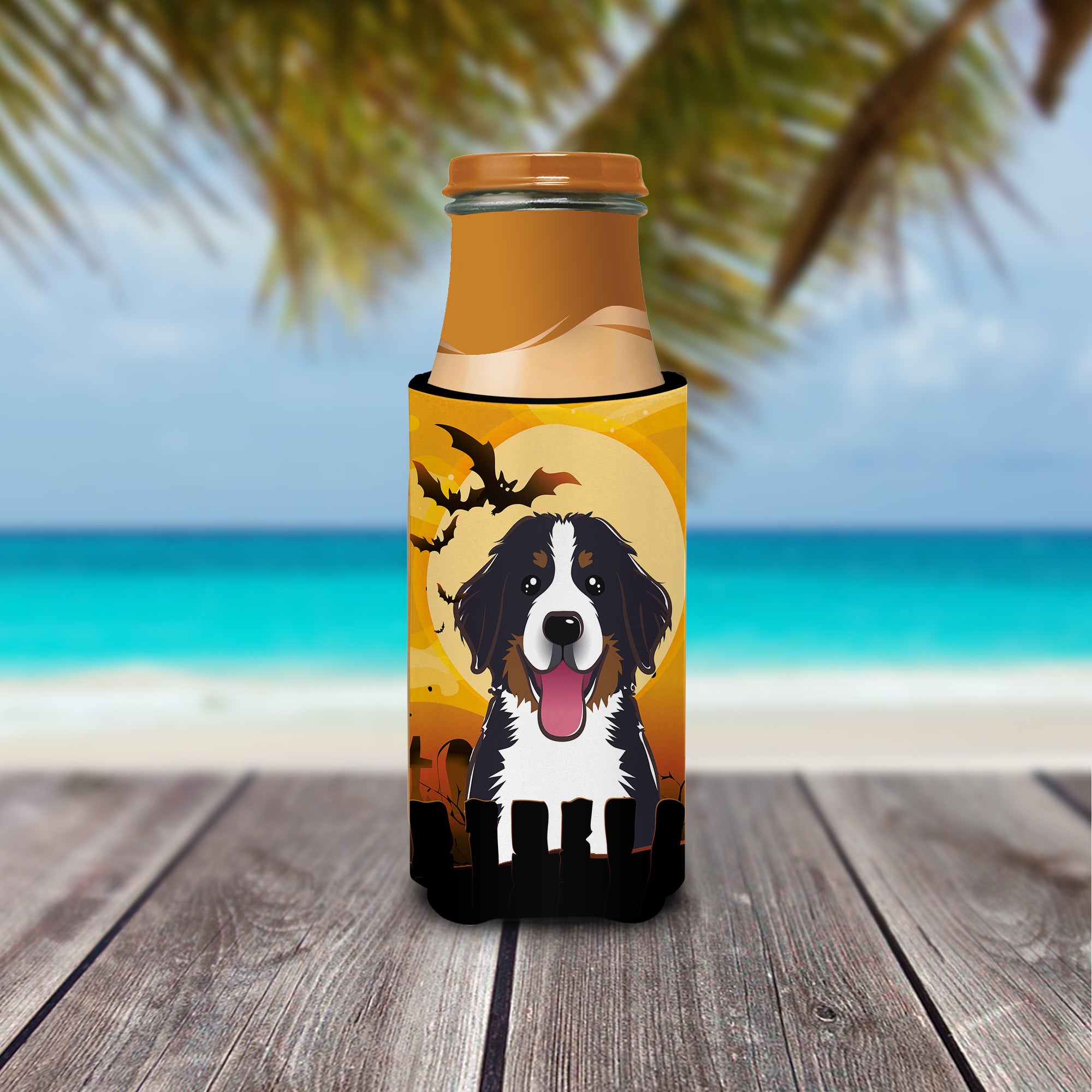 Halloween Bernese Mountain Dog Ultra Beverage Insulators for slim cans BB1795MUK