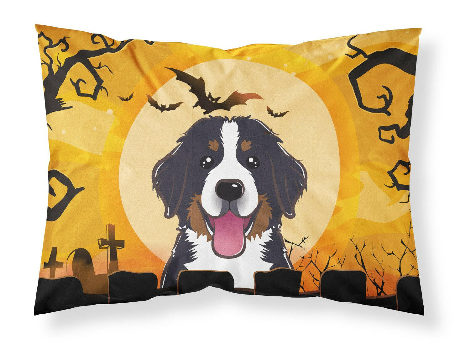 Halloween Bernese Mountain Dog Fabric Standard Pillowcase BB1795PILLOWCASE by Caroline's Treasures