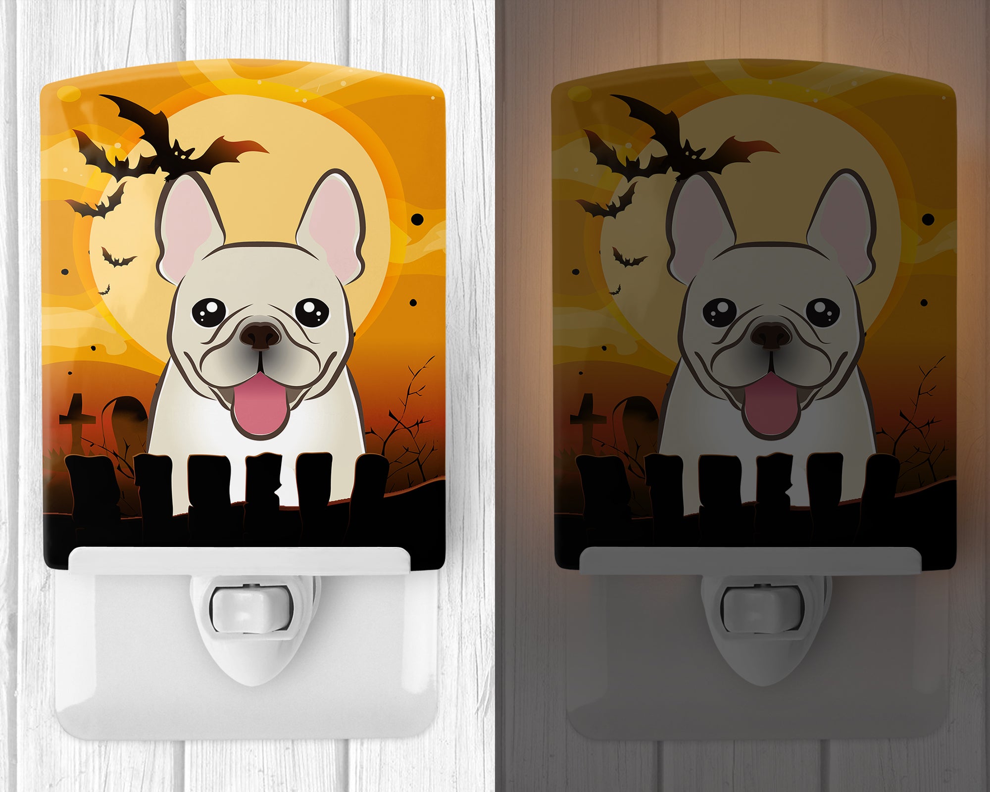 Halloween French Bulldog Ceramic Night Light BB1796CNL - the-store.com