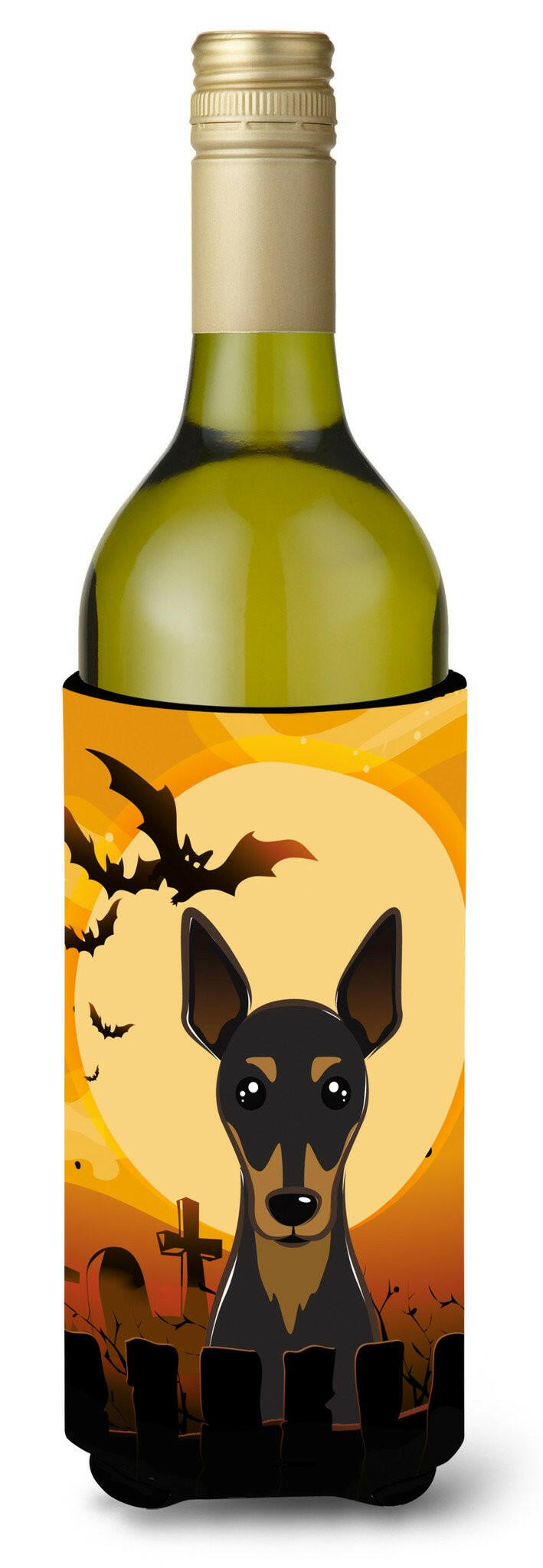Halloween Min Pin Wine Bottle Beverage Insulator Hugger BB1798LITERK by Caroline's Treasures