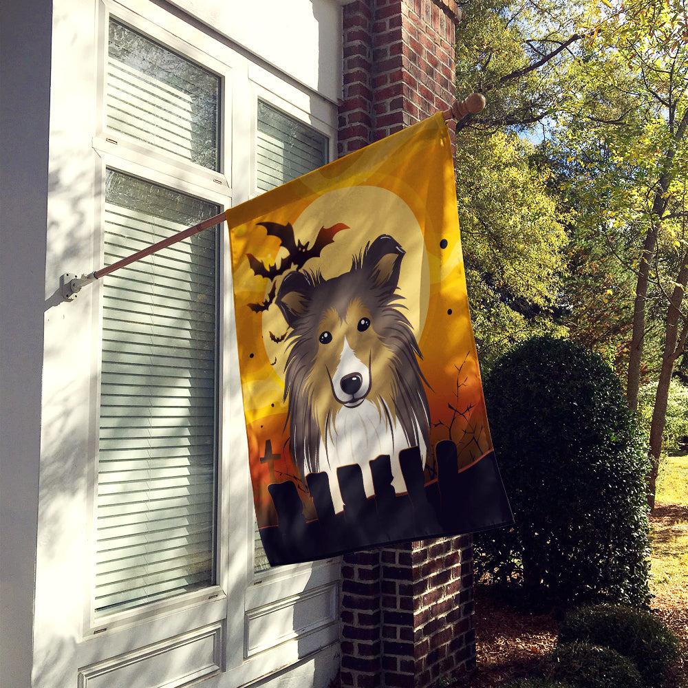 Halloween Sheltie Flag Canvas House Size BB1800CHF