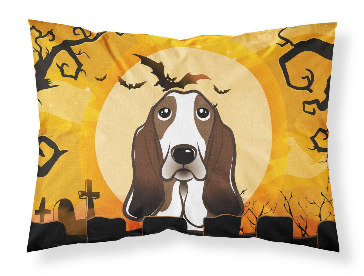 Halloween Basset Hound Fabric Standard Pillowcase BB1801PILLOWCASE by Caroline&#39;s Treasures