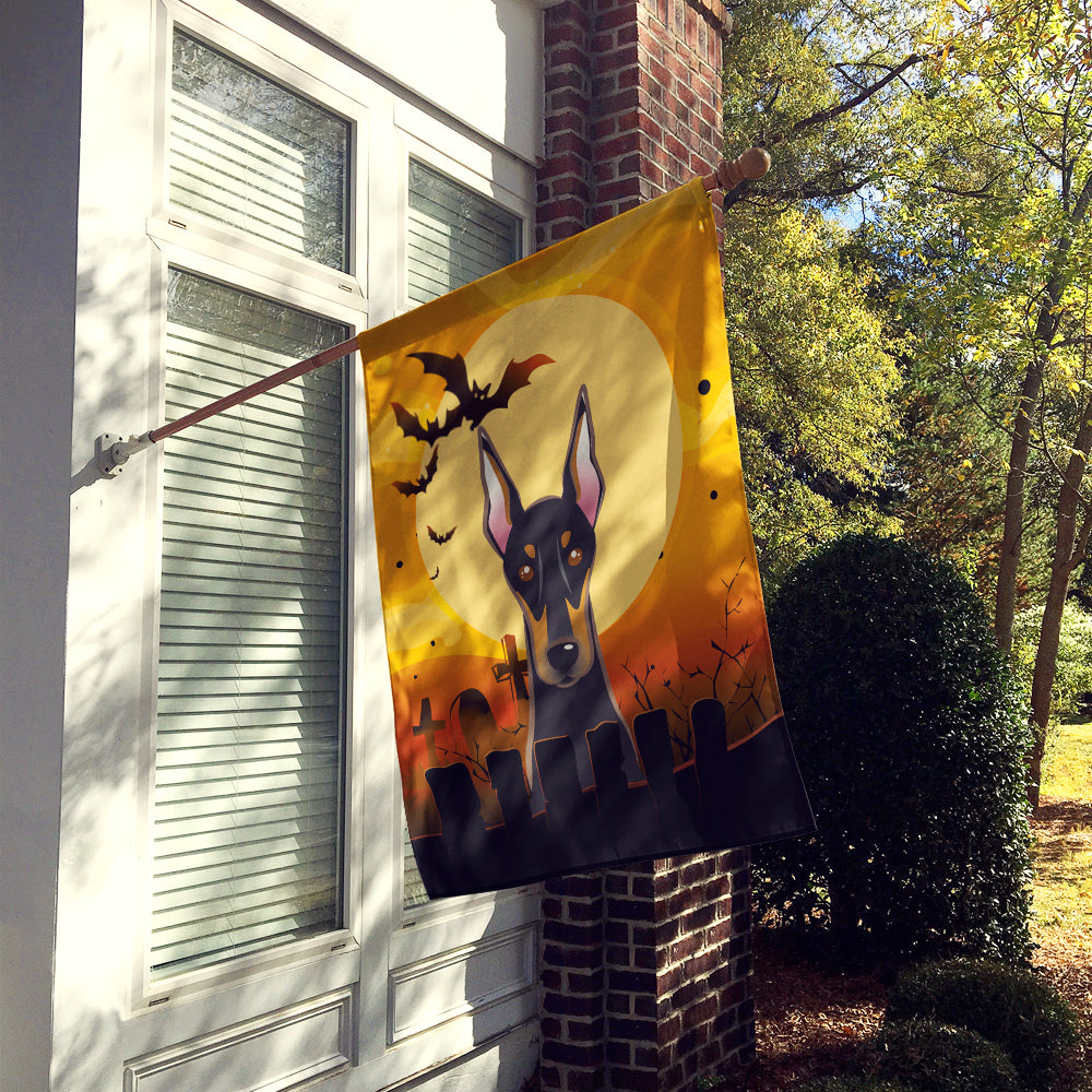 Caroline's Treasures Halloween Doberman Flag Canvas House Size BB1803CHF