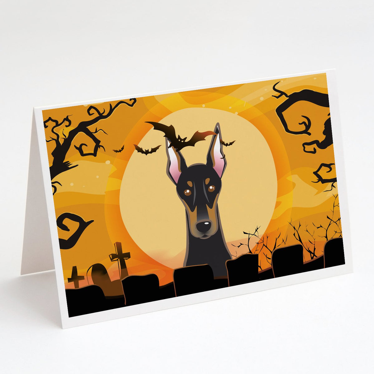 Buy this Halloween Doberman Greeting Cards and Envelopes Pack of 8