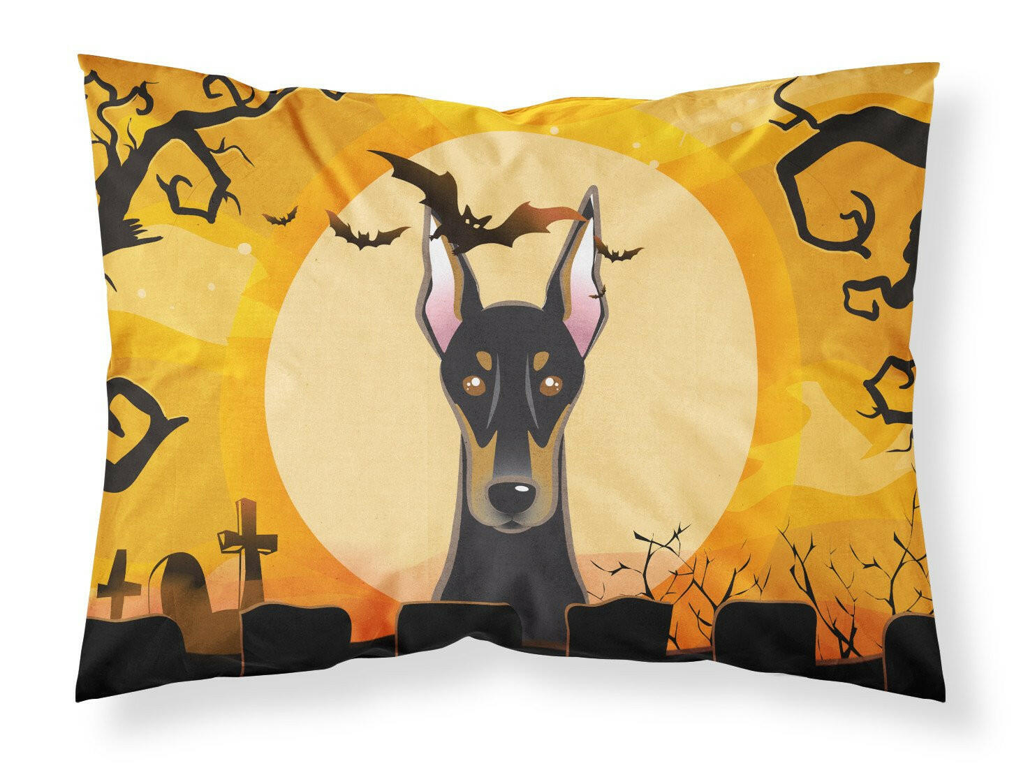Halloween Doberman Fabric Standard Pillowcase BB1803PILLOWCASE by Caroline's Treasures
