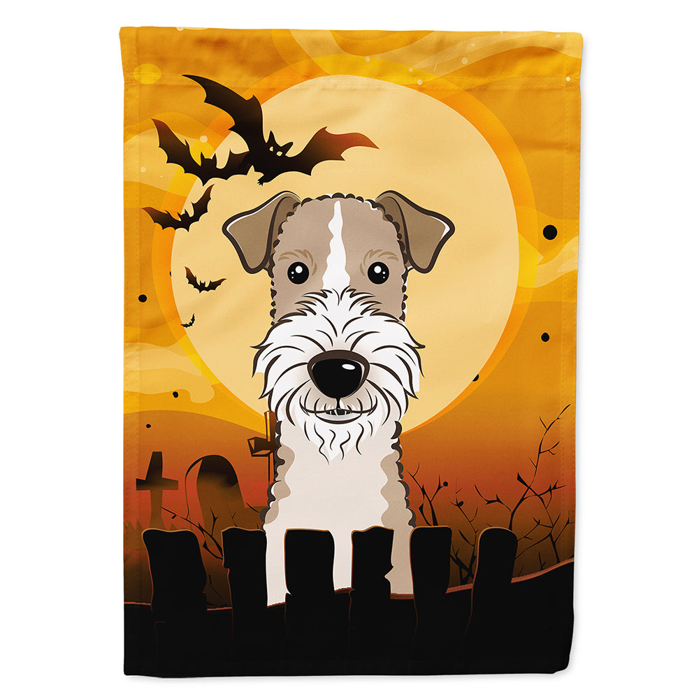 Halloween Wire Haired Fox Terrier Flag Canvas House Size BB1805CHF