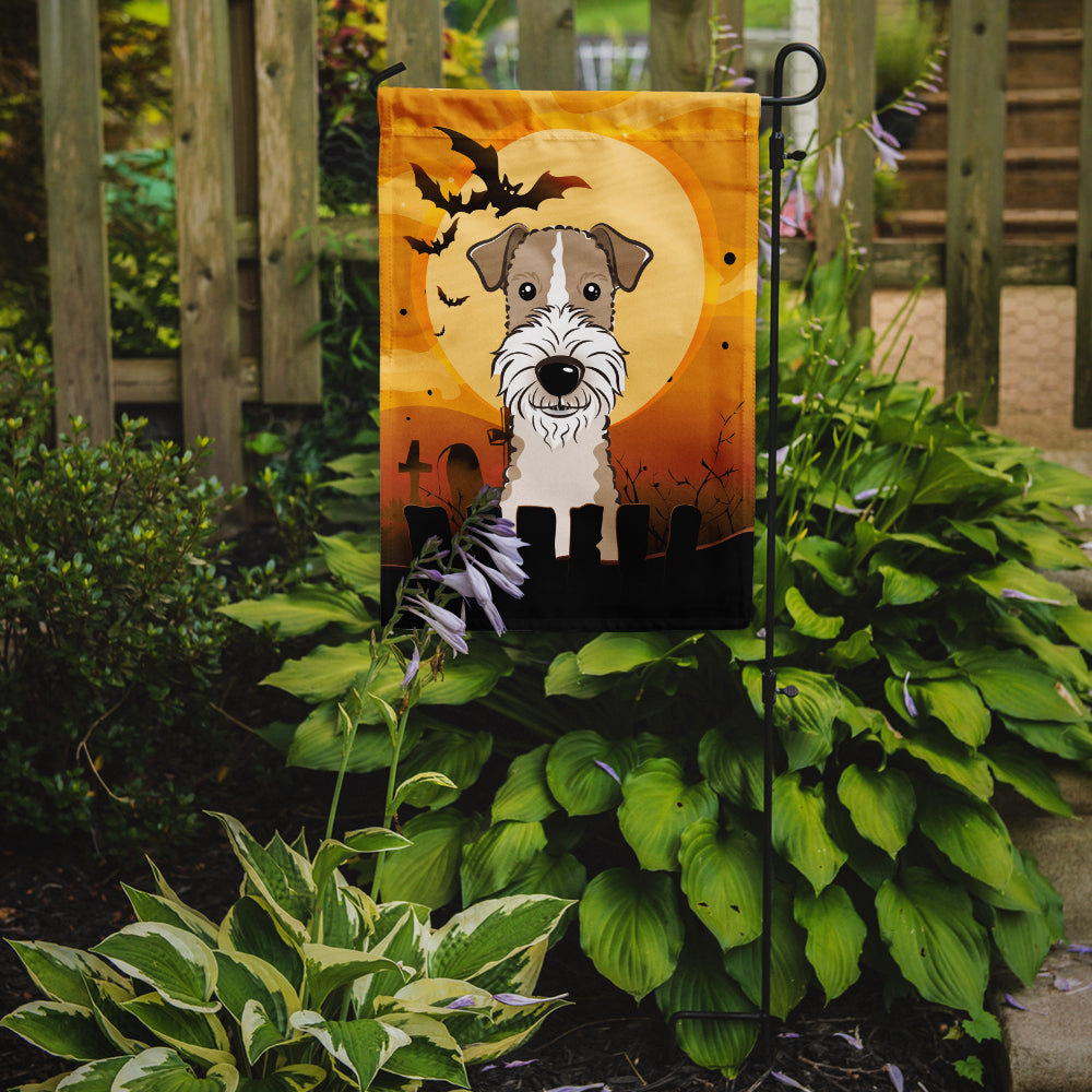 Halloween Wire Haired Fox Terrier Flag Garden Size BB1805GF.