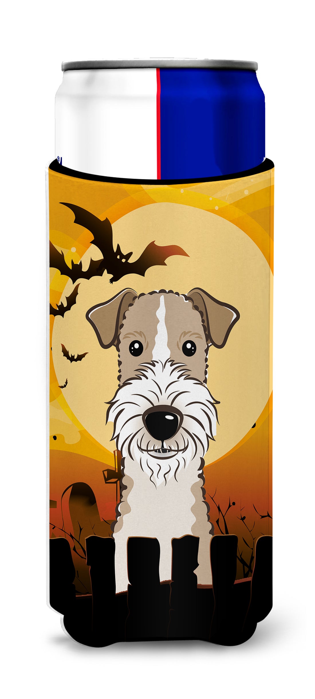 Halloween Wire Haired Fox Terrier Ultra Beverage Isolateurs pour canettes minces BB1805MUK