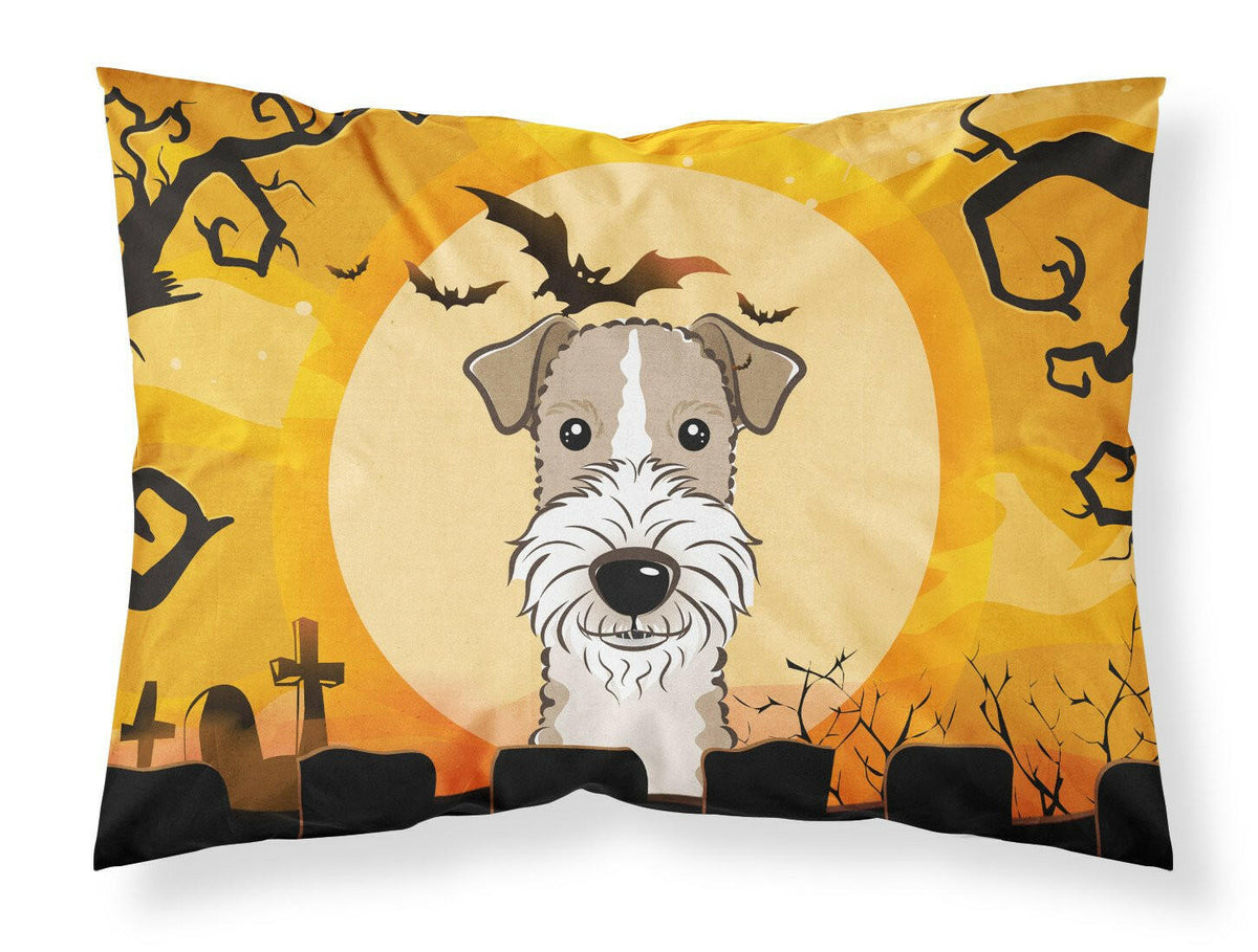 Halloween Wire Haired Fox Terrier Fabric Standard Pillowcase BB1805PILLOWCASE by Caroline&#39;s Treasures