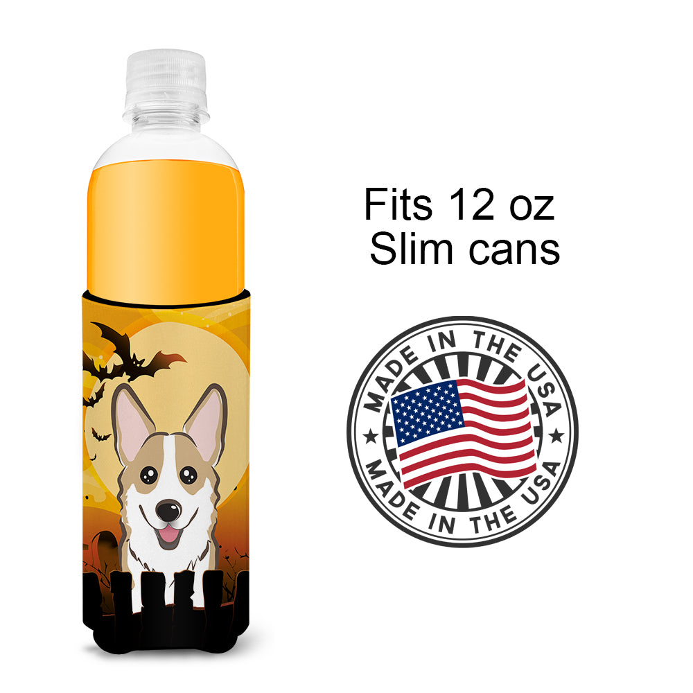 Halloween Sable Corgi Ultra Beverage Insulators for slim cans BB1811MUK  the-store.com.