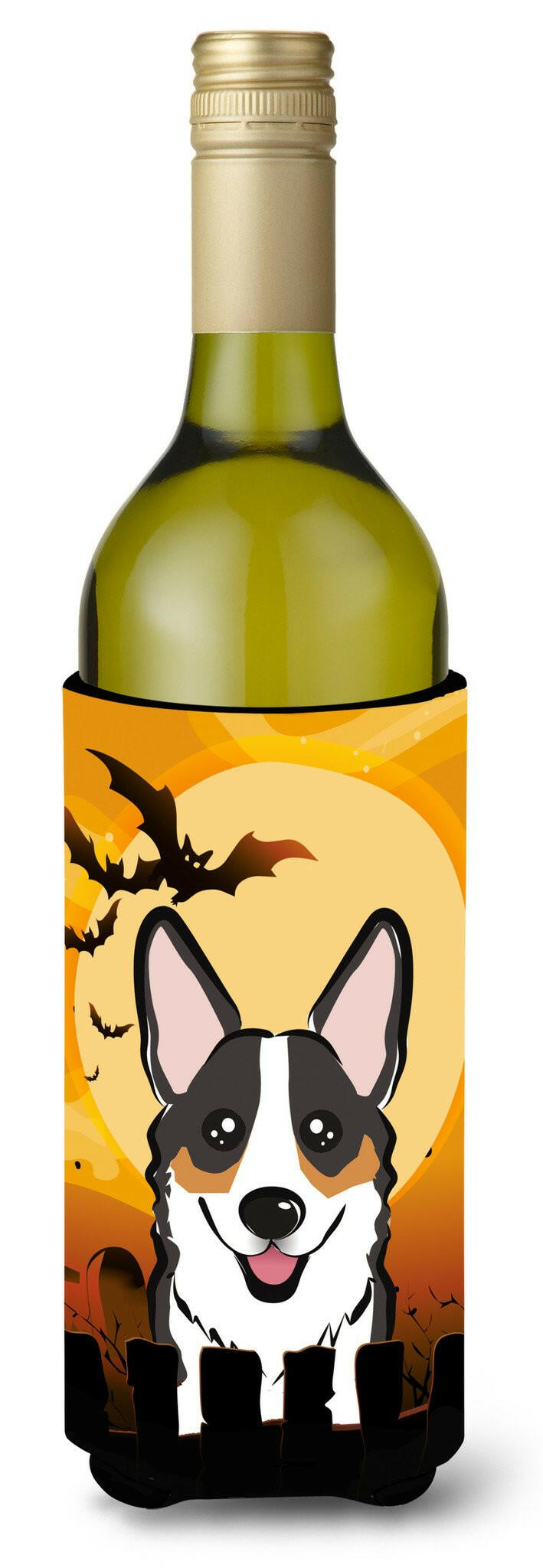 Halloween Tricolor Corgi Wine Bottle Beverage Insulator Hugger BB1813LITERK by Caroline&#39;s Treasures