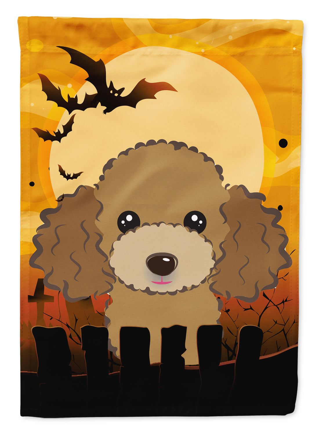Halloween Chocolate Brown Poodle Flag Garden Size BB1814GF