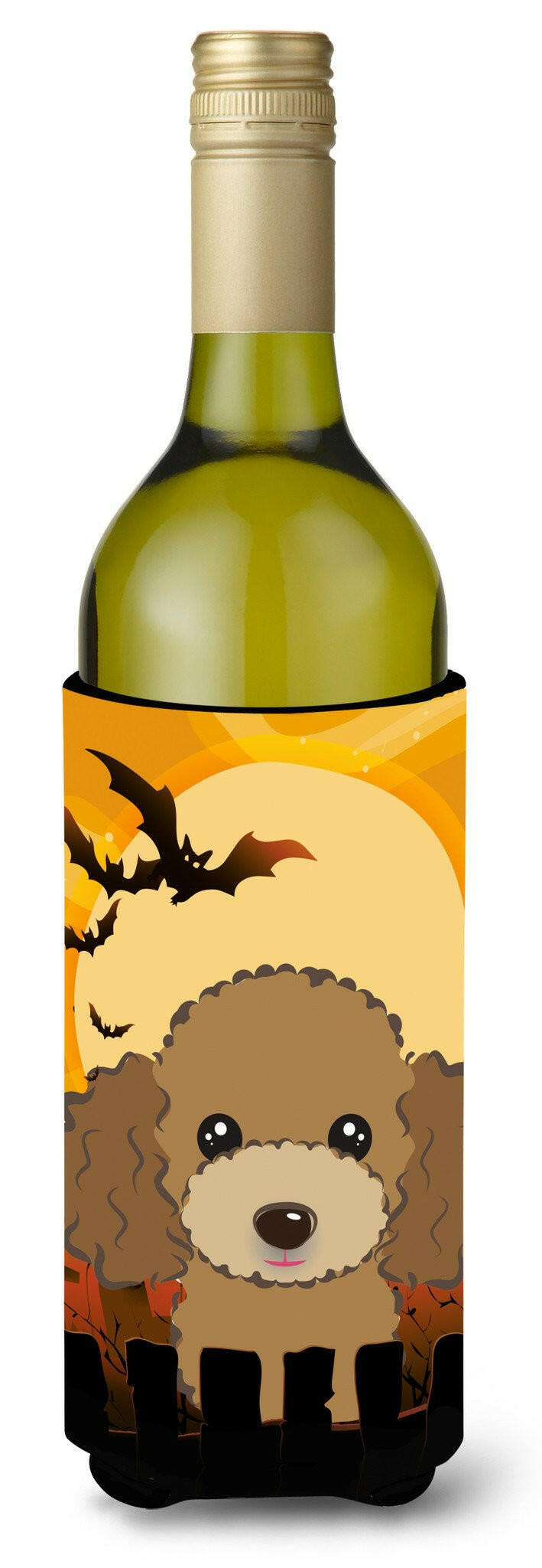 Halloween Chocolate Brown Poodle Wine Bottle Beverage Insulator Hugger BB1814LITERK by Caroline&#39;s Treasures