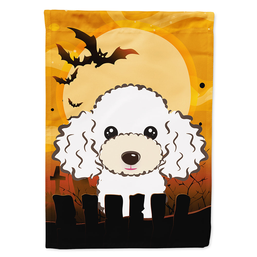 Halloween White Poodle Flag Canvas House Size BB1815CHF