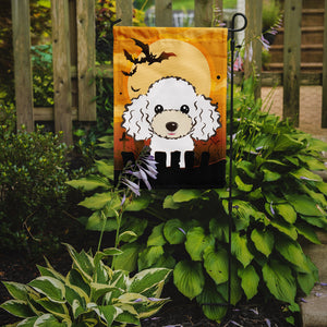 Halloween White Poodle Flag Garden Size BB1815GF