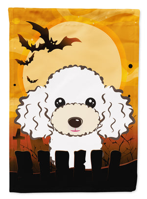 Halloween White Poodle Flag Garden Size BB1815GF