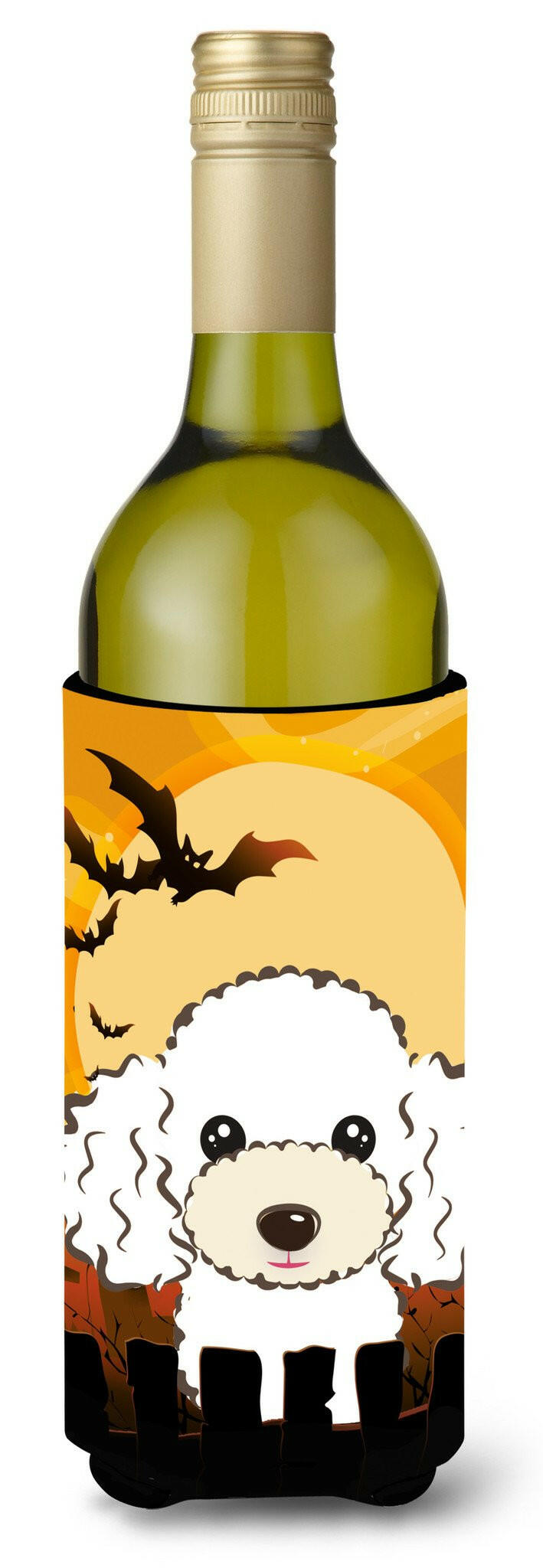 Halloween White Poodle Wine Bottle Beverage Insulator Hugger BB1815LITERK by Caroline's Treasures