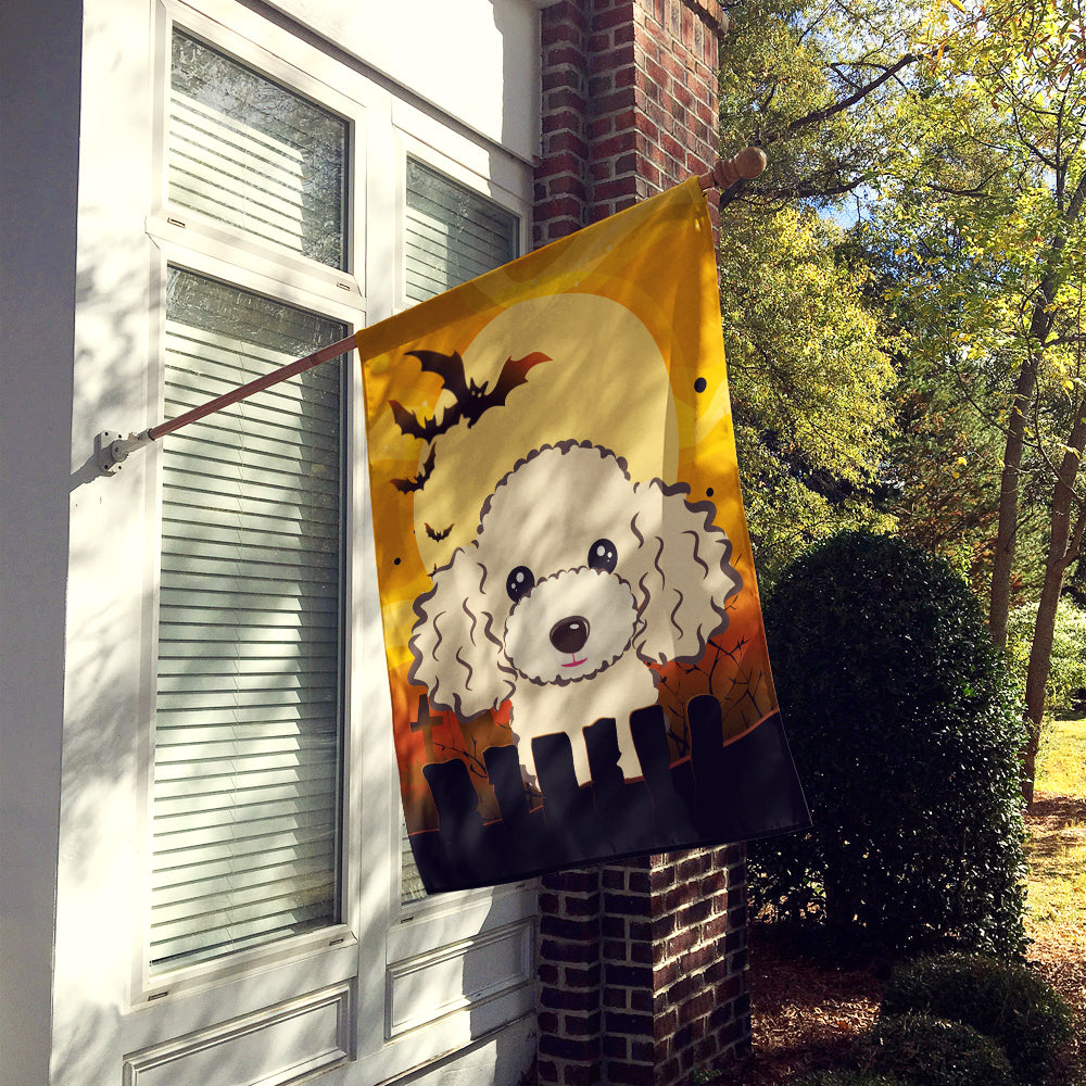 Halloween Buff Poodle Flag Canvas House Size BB1816CHF