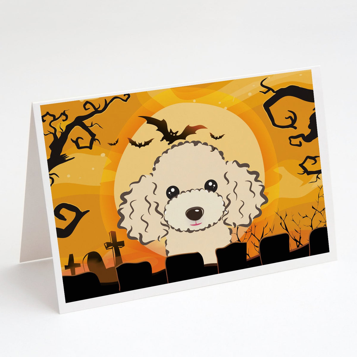 Buy this Halloween Buff Poodle Greeting Cards and Envelopes Pack of 8